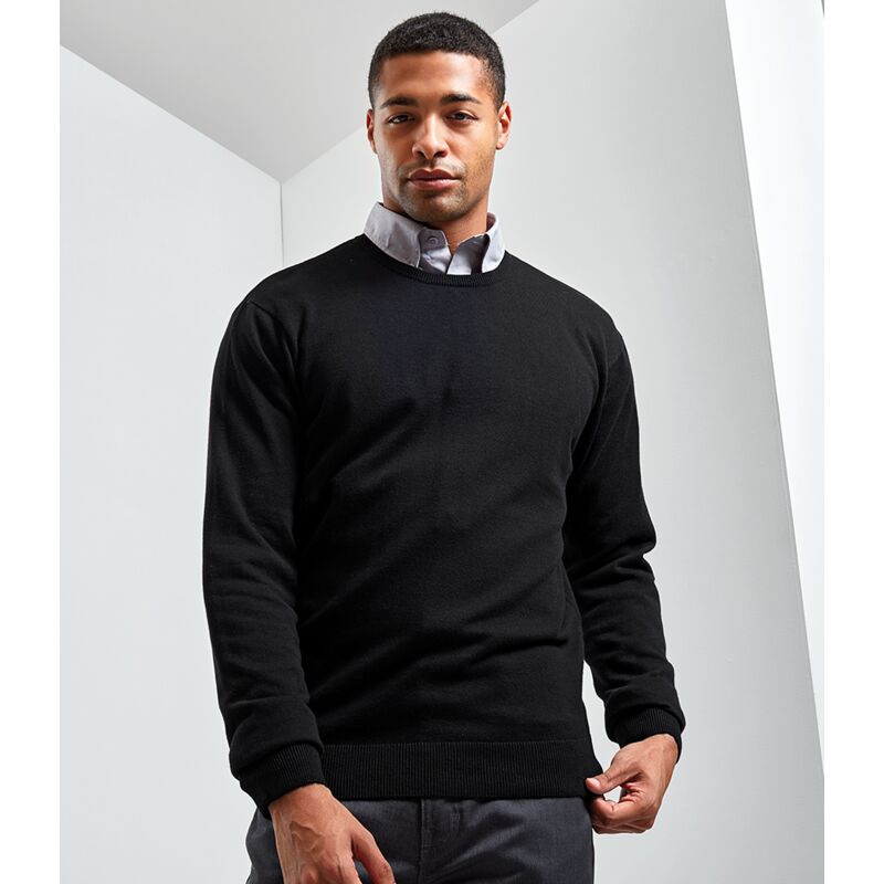 Premier Cotton Rich Crew Neck Sweater Thumbnail