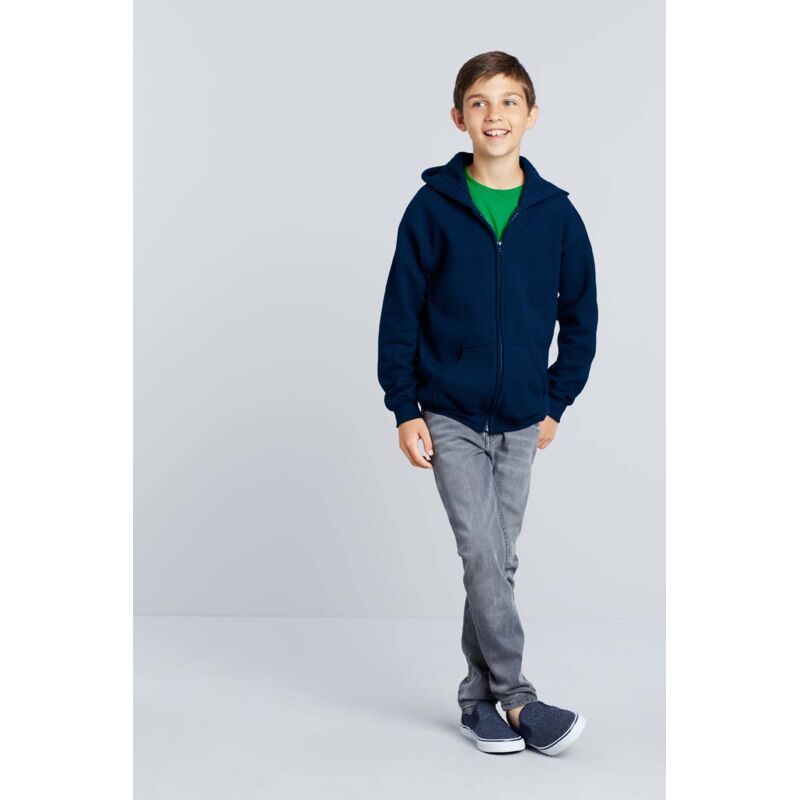 Felpa bambino con cappuccio e cerniera intera Thumbnail
