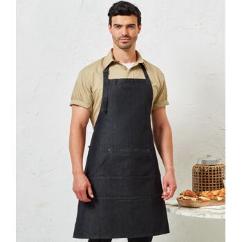 Jeans Stitch Denim Bib Apron Thumbnail