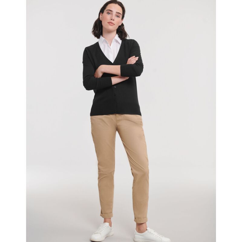 Ladies' V-neck Knitted Cardigan Thumbnail