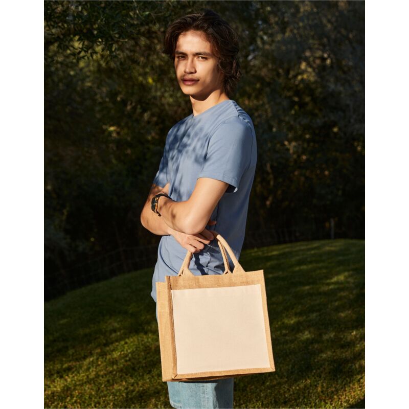 Pocket Jute Midi Tote Thumbnail