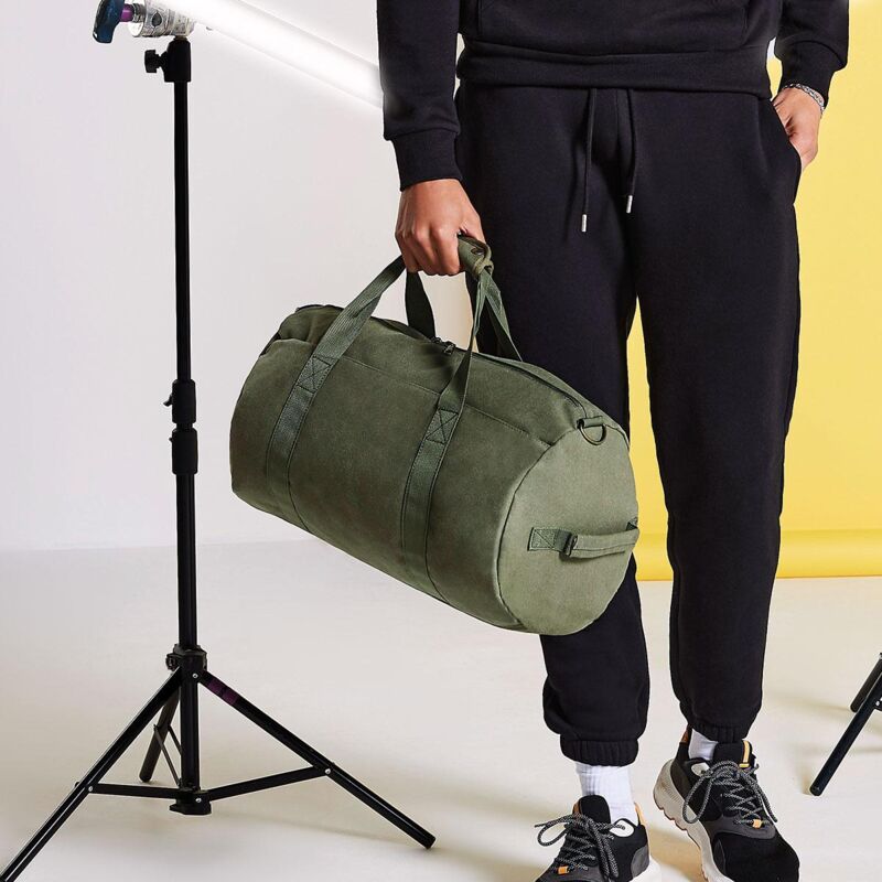 Vintage Canvas Barrel Bag Thumbnail