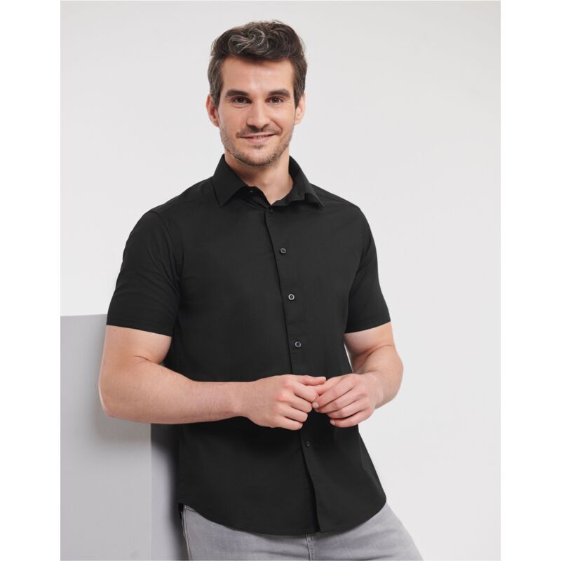 Men's Short Sleeve Easy Care Fitted Shirt Thumbnail