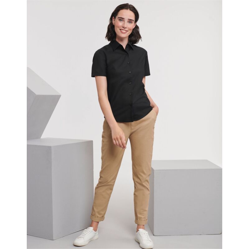 Ladies' Short Sleeve Easy Care Oxford Shirt Thumbnail