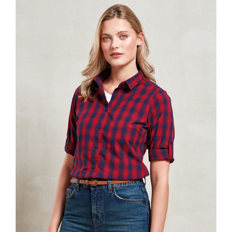 Ladies Mulligan Check Long Sleeve Shirt Thumbnail
